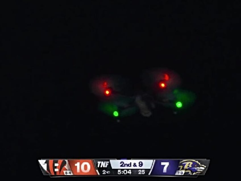 stadium drone intrusion stops play at bengals ravens game