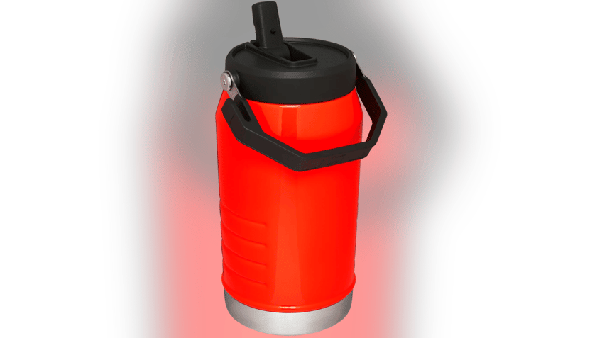 This half-gallon jug is designed to be personal hydration gear for athletes.