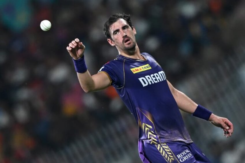 Mitchell Starc during his player-of-the-match performance for Kolkata in the IPL final