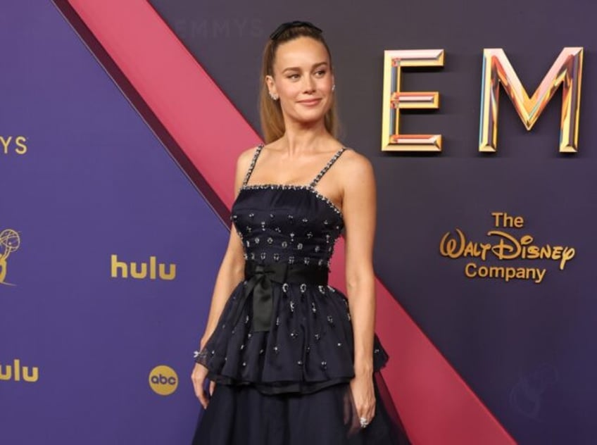 Brie Larson wore beaded blue Chanel at the Emmy Awards