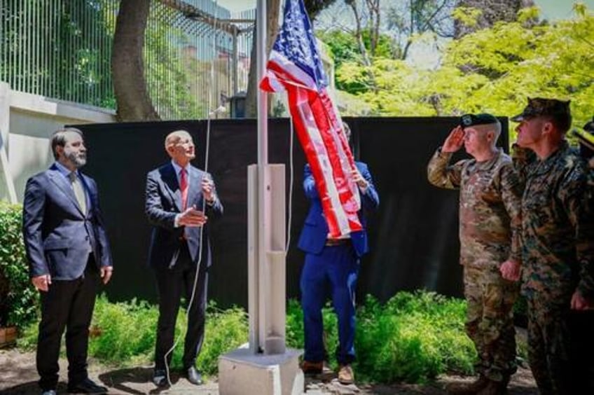 stars stripes raised over us embassy damascus now with syrian al qaeda founder as countrys president