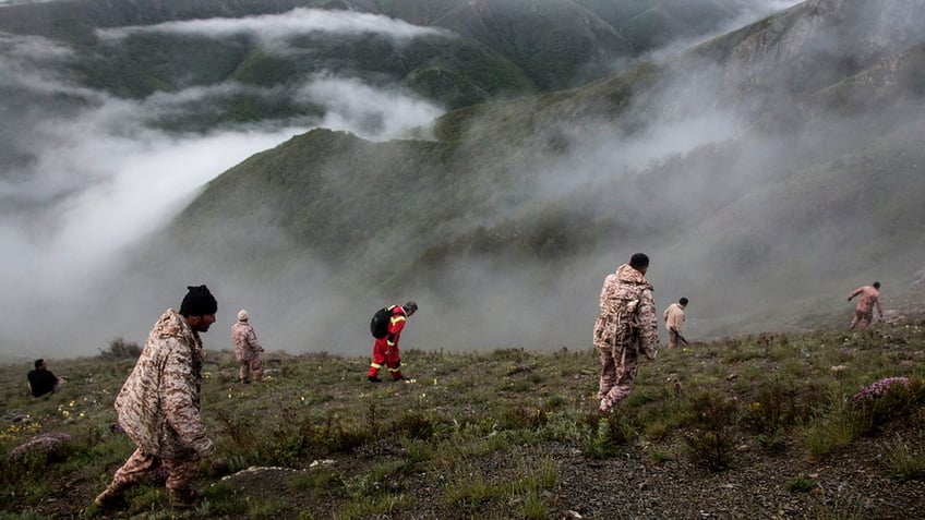 Iran helicopter crash search team