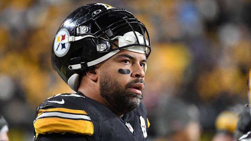 Cam Heyward looks on