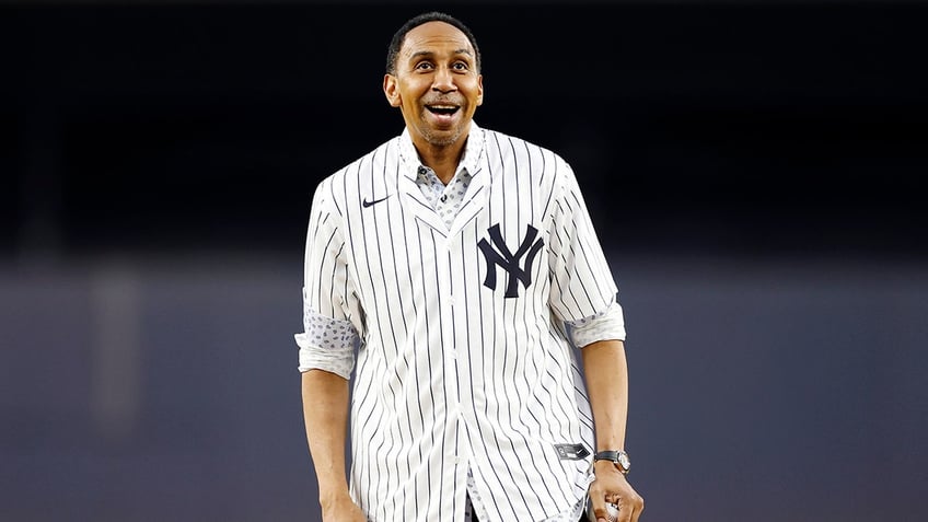 stephen a smith botches 1st pitch at yankee stadium i choked