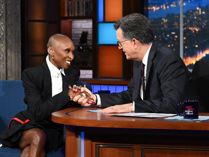 NEW YORK CITY - JUNE 5: The Late Show with Stephen Colbert and guest Cynthia Erivo during