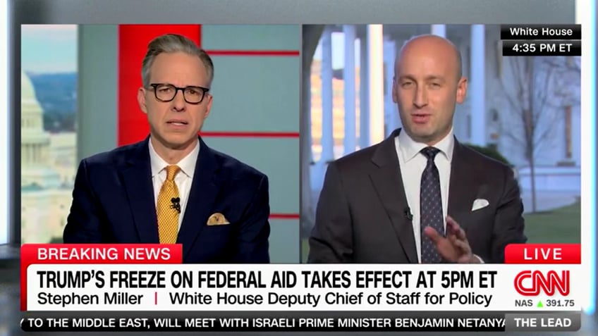 Stephen Miller and Tapper both speak on CNN