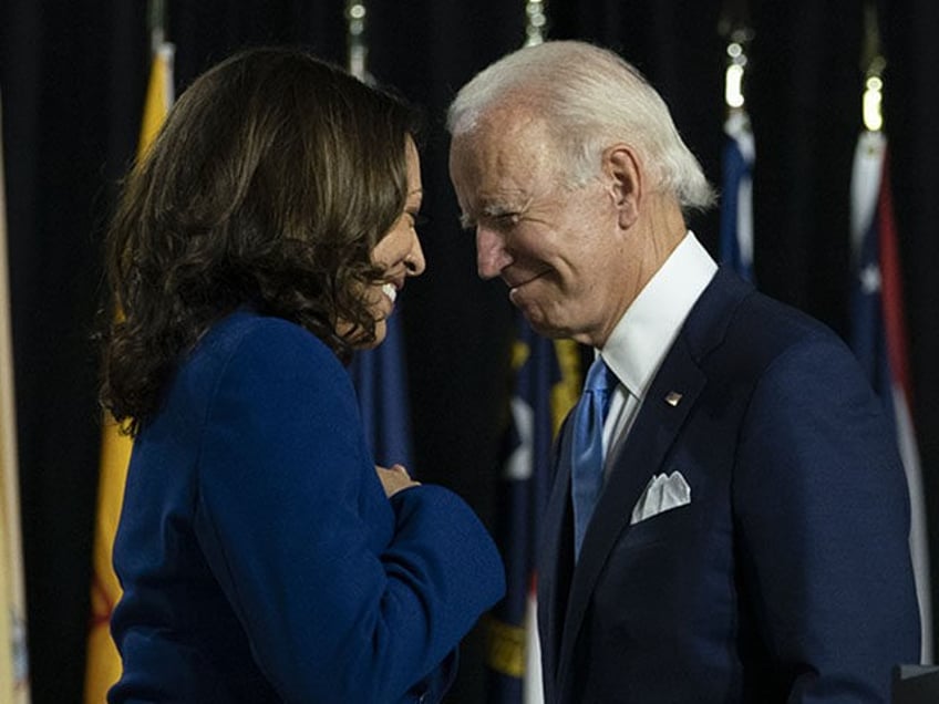 Democratic presidential candidate former Vice President Joe Biden and his running mate Sen