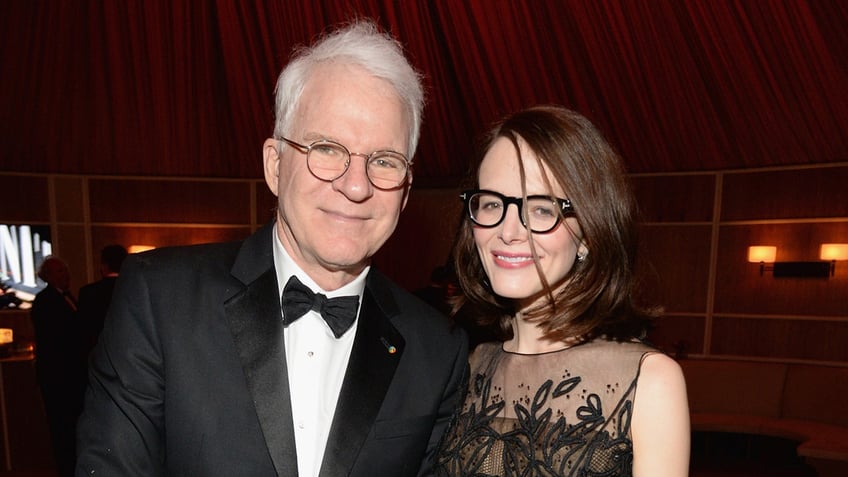 Steve Martin and Anne Stringfield smiling together