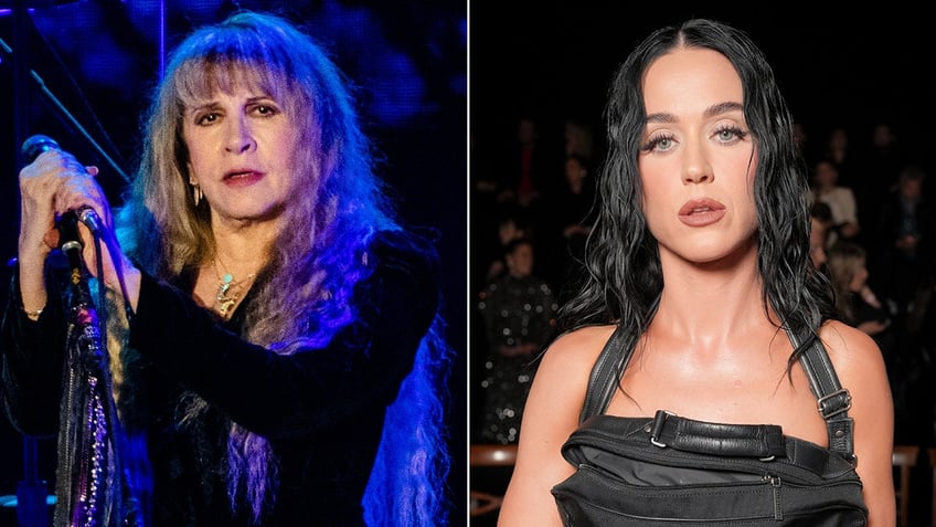 A split image of Stevie Nicks and Katy Perry