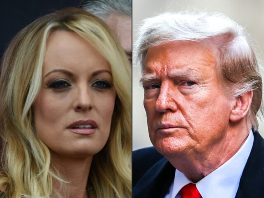 (COMBO) Stormy Daniels in Hollywood and Donald Trump in New York