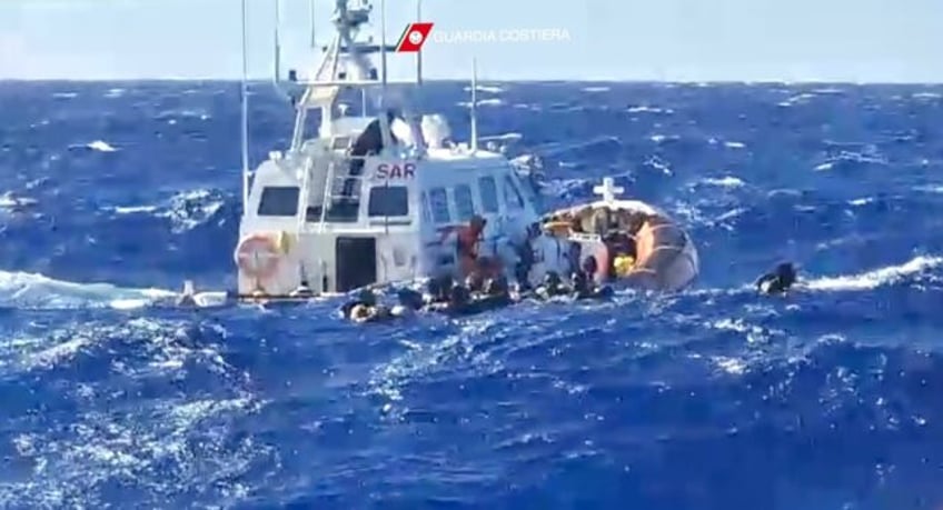 stranded migrants saved but dozens missing off italy in rough seas