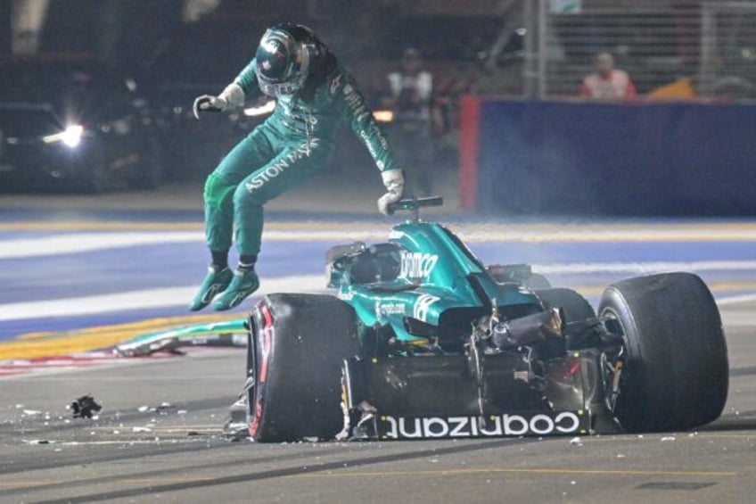 stroll out of singapore gp following horror qualifying crash