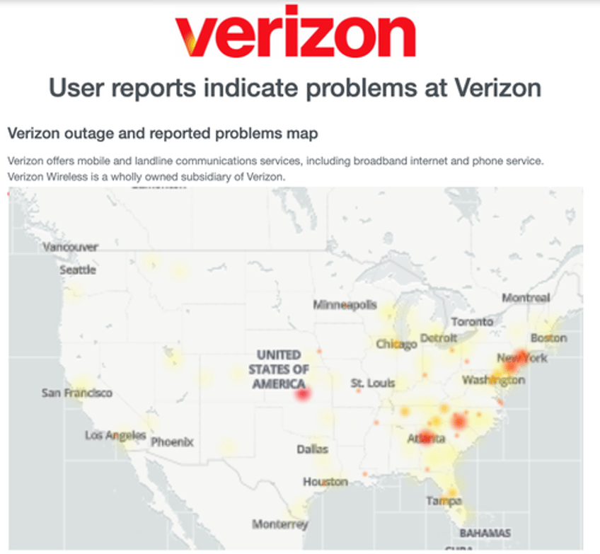 stuck in sos mode verizon cell users reportedly hit by widespread us outage 