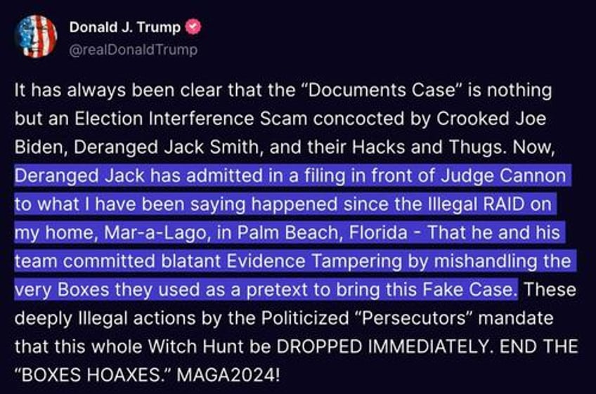 stunning on multiple levels doj admits to evidence tampering in trump classified docs case