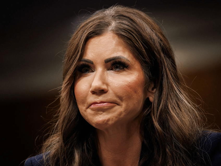 Kristi Noem, secretary of the US Department of Homeland Security (DHS), during a Senate Ap