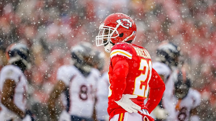 Breeland on field in snow