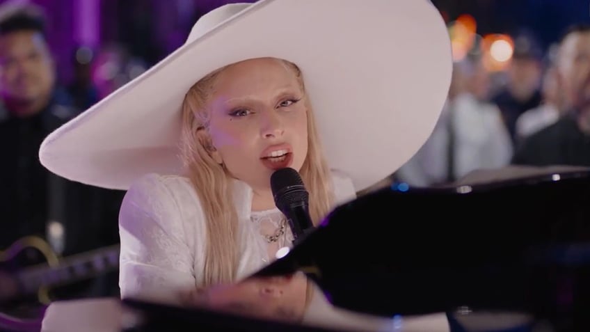 Lady Gaga performs ahead of Super Bowl LIX