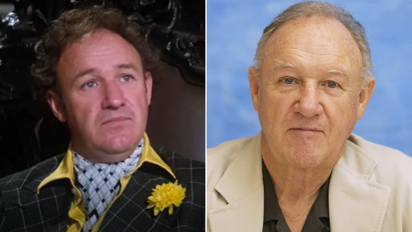 Gene Hackman then and now split