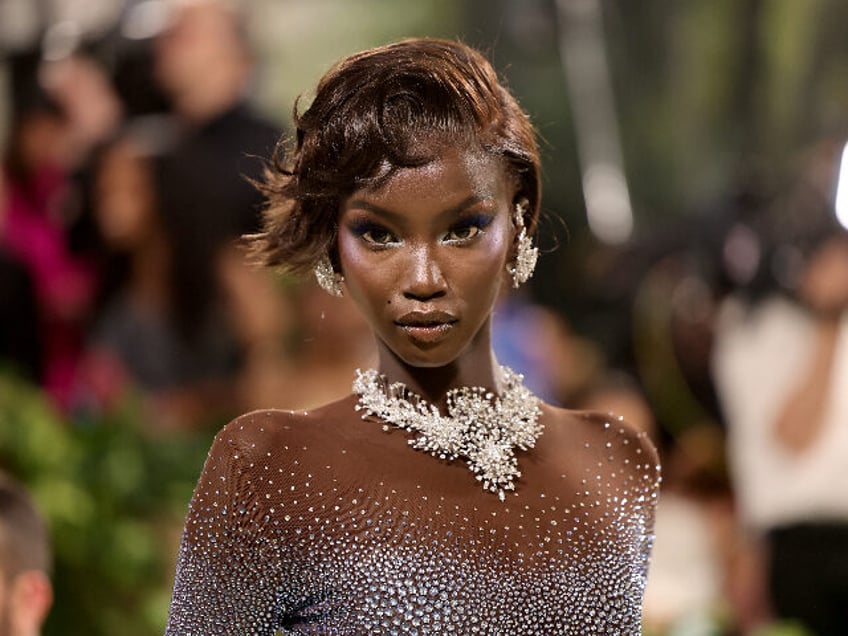 NEW YORK, NEW YORK - MAY 06: Anok Yai attends The 2024 Met Gala Celebrating "Sleeping