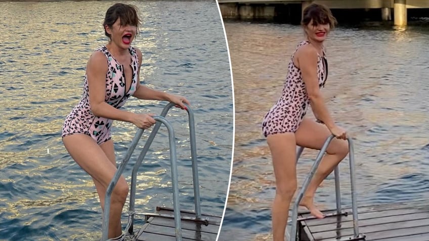 Helena Christensen swimsuit