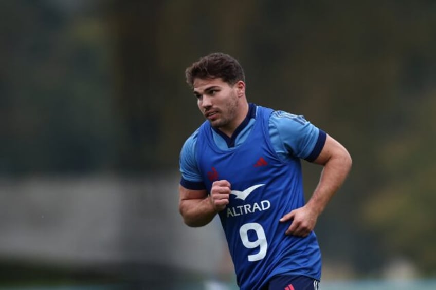 Antoine Dupont during training with France this week