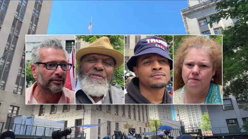 supporters rally around trump outside nyc courthouse biden aint for black america