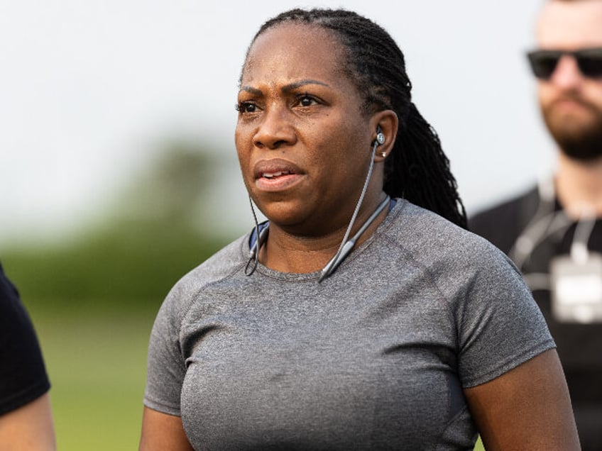 WASHINGTON, DC - MAY 17: Supreme Court Associate Justice Ketanji Brown Jackson running in