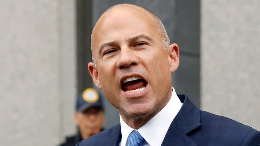 Avenatti outside the New York courthouse