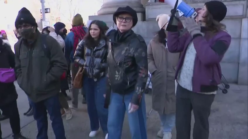 Susan Sarandon participates in pro-Palestinian NYC protest