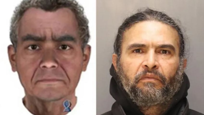 Image of Elias Diaz and drawing of serial rapist