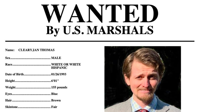 Wanted poster of Ian Thomas Cleary