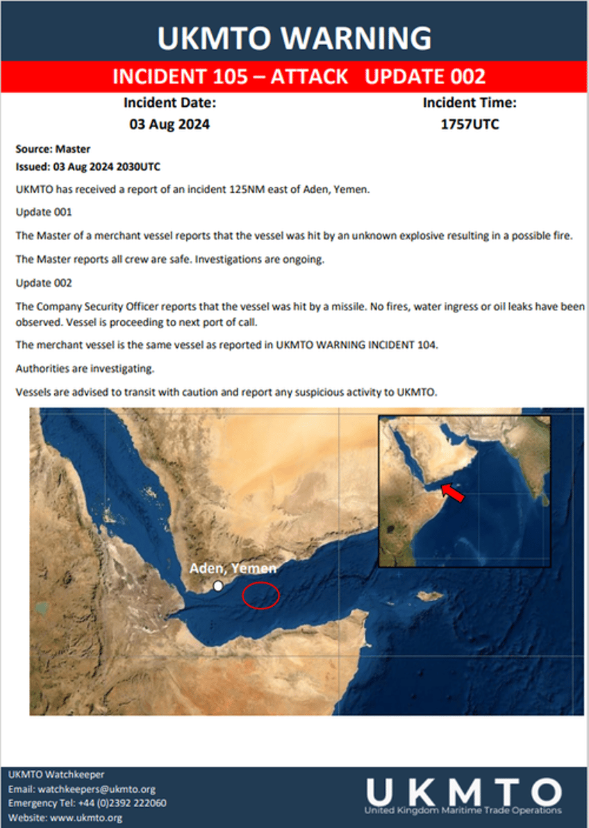 suspected houthi missile hits container ship rebel forces claim us mq 9 drone downed amid regional war risks