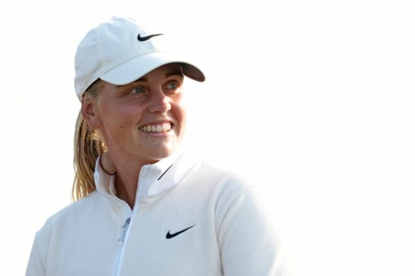 Sweden's Maja Stark celebrates her victory in the 80th US Women's Open at Erin Hills in Wi