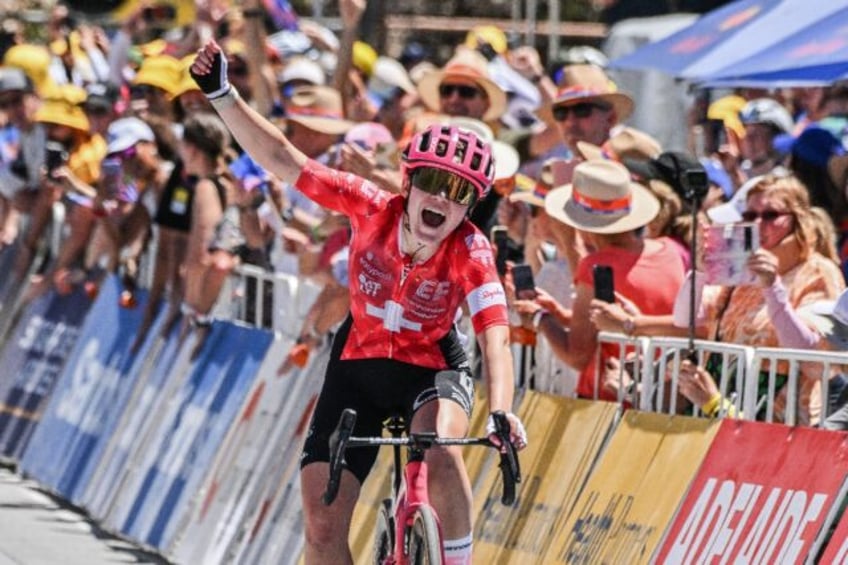 Noemi Ruegg from Switzerland won the second stage of the Tour Down Under