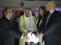 Swords, orbs and fist-bumps: US presidents in Saudi