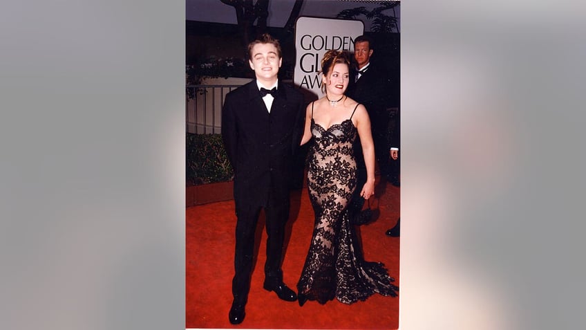 Leonardo DiCaprio and Kate Winslet at the Golden Globes