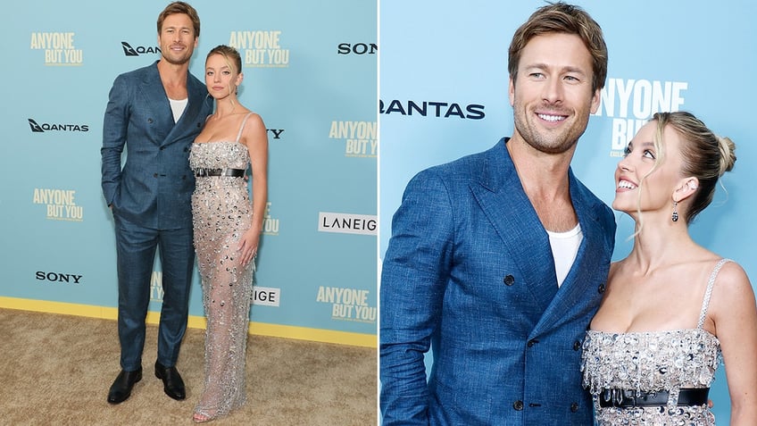 Glen Powell and Sydney Sweeney on the red carpet