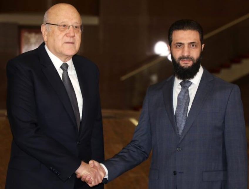 Prime Minister Najib Mikati and Syria's new leader Ahmed al-Sharaa hope for a fresh start