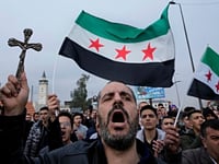 Syrian Christians Demonstrate Against Islamist Rebel Government