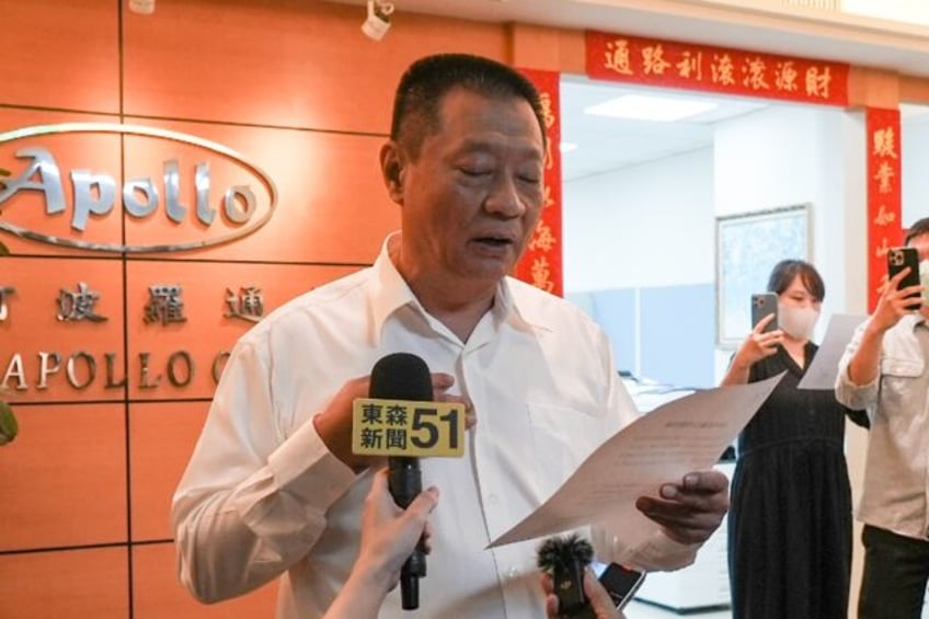 Gold Apollo head Hsu Ching-kuang said the pagers were '100 percent not' made in Taiwan