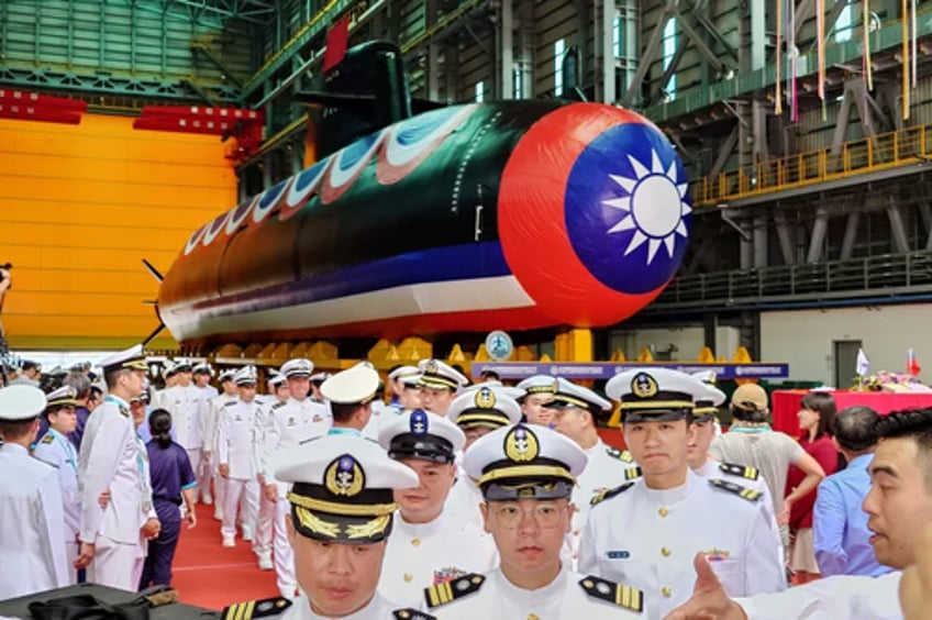 taiwan unveils first domestic made submarine with eye on china threat