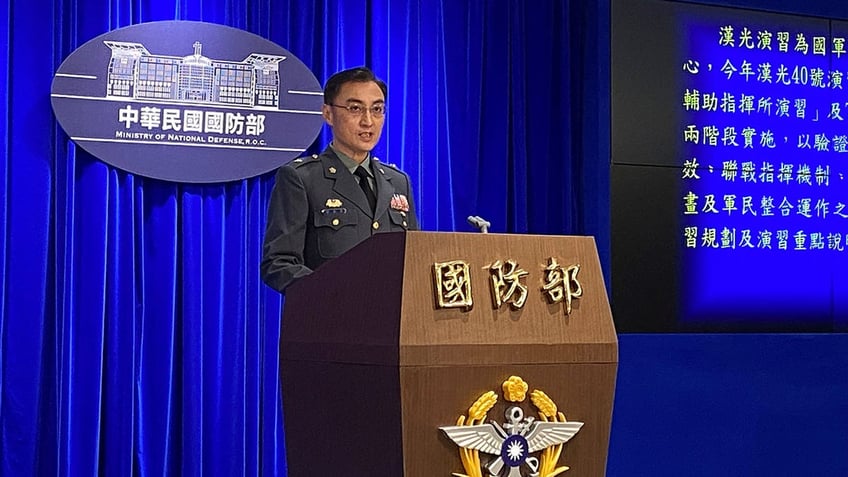 Taiwan defense ministry press briefing