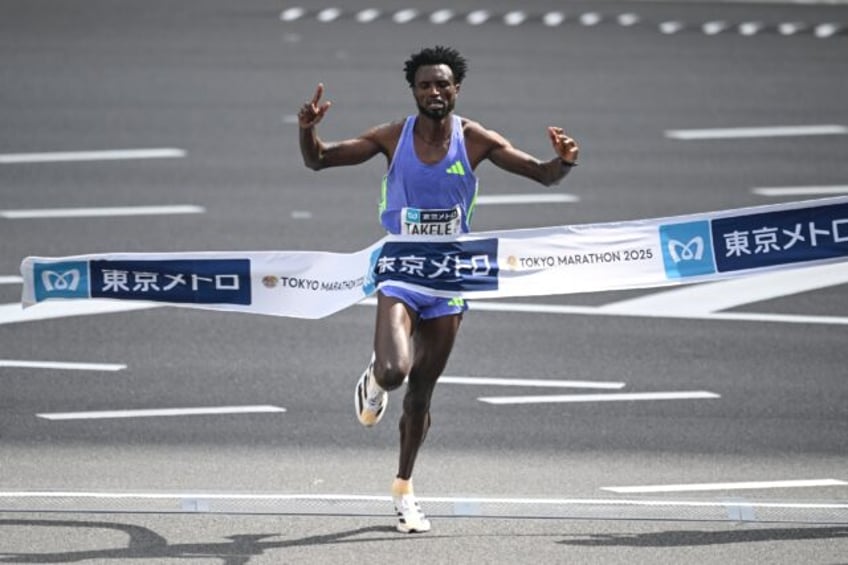 Ethiopia's Tadese Takele won the Tokyo Marathon on Sunday