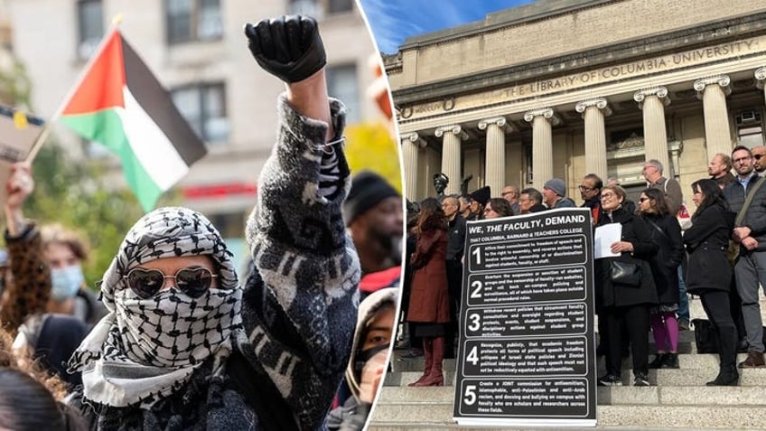 target on my back fear grips jewish students as hundreds protest columbia suspending palestinian groups