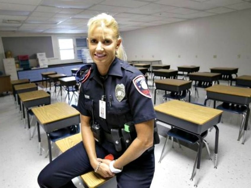 Dara Van Antwerp, the school resource officer at Panther Run Elementary School Pembroke Pi