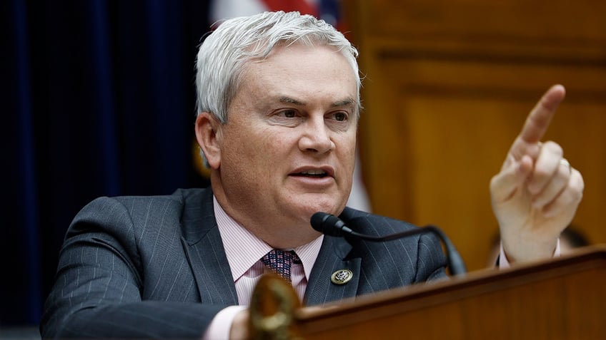 House Oversight and Accountability Committee Chairman James Comer, R-Ky., speaks during a hearing with Commissioner of the FDA Dr. Robert Califf in the Rayburn House Office Building on April 11, 2024 in Washington, D.C.