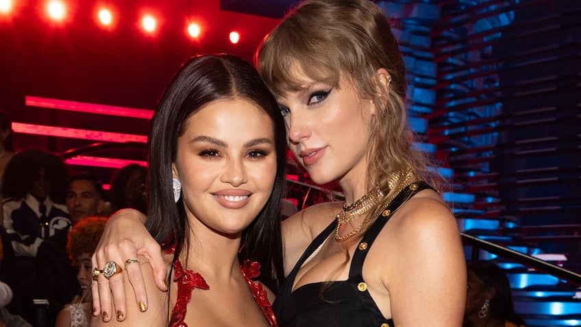 Taylor Swift and Selena Gomez at the VMAs