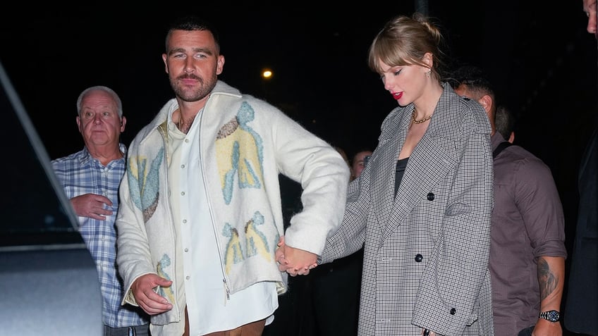 taylor swift and travis kelce leave snl after party together hand in hand after surprise cameos