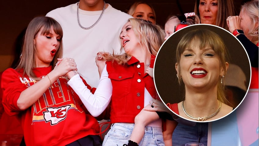 taylor swift embraced by travis kelces kansas city chiefs crew shes letting her guard down expert says