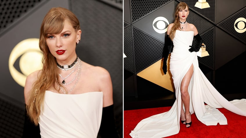 Taylor Swift wears white to the Grammys